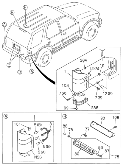 Honda 8-97174-897-0 Tube, RR. Combination Light