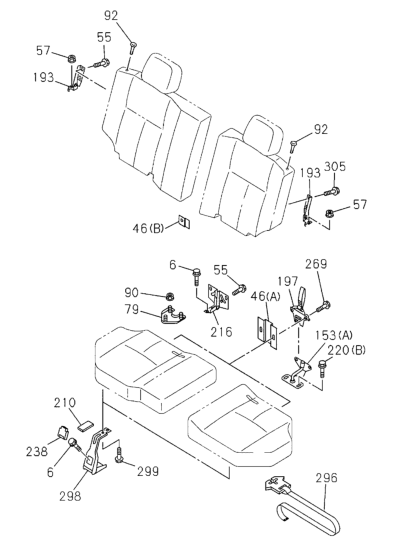 Honda 8-97185-135-0 Support, R. RR. Back