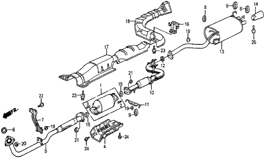 Honda 18222-SF0-000 Bracket, Exhuast Pipe Mounting