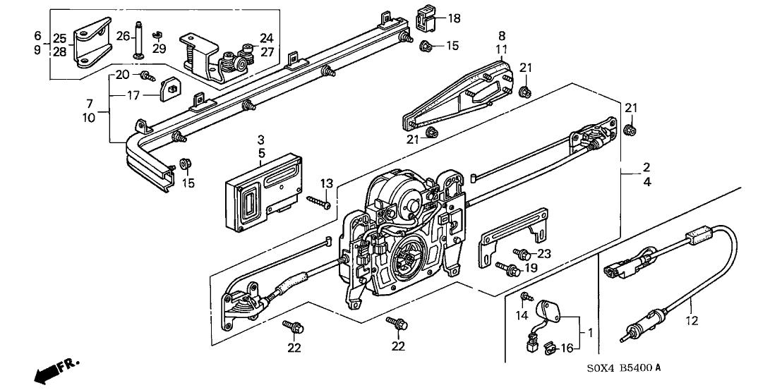 Honda 72562-S0X-A01 Female, L. Slide Door Center Roller