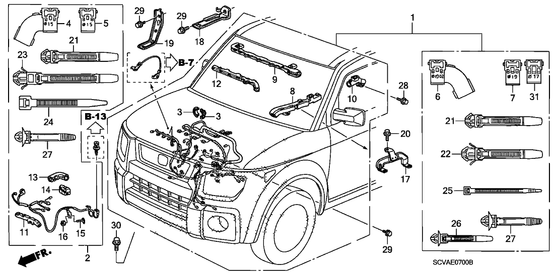 Honda 32110-PZD-A10 Wire Harness, Engine