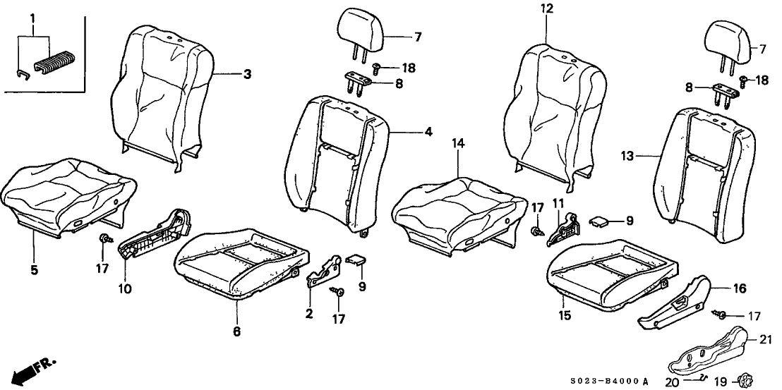 Honda 81531-S02-A11ZB Cover, Left Front Seat Cushion Trim (Classy Gray)