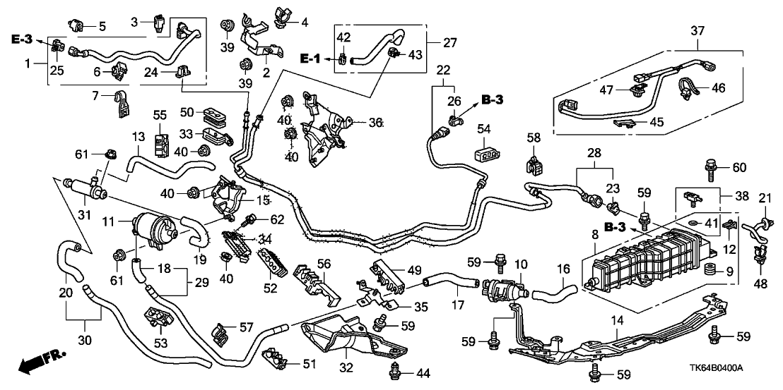 Honda 17717-TK6-A01 Hose Assy., Fuel Purge