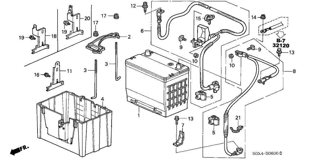 Honda 38253-S0X-A30 Bracket, Sub-Fuse Box