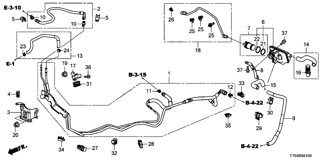 Honda 16722-51B-H01 Hose Comp,Fuel Fe