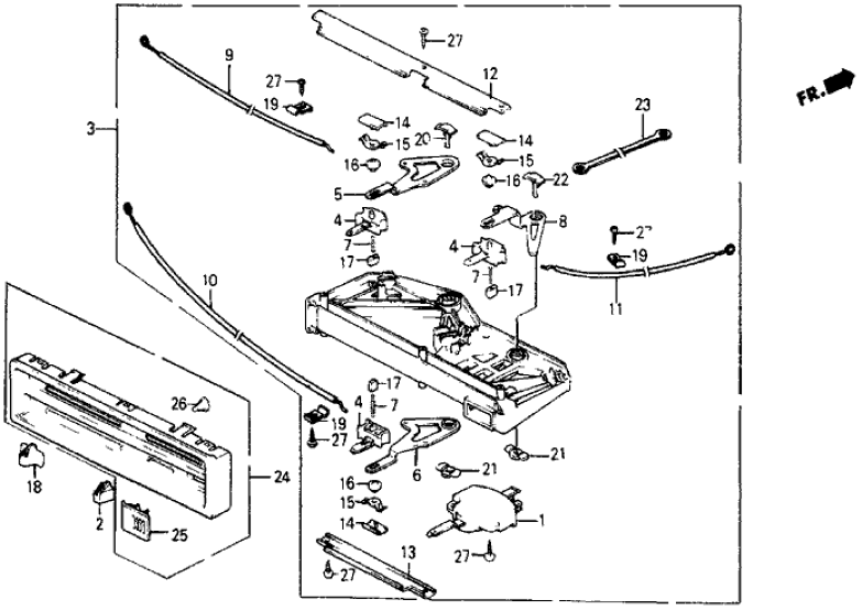 Honda 39360-SB6-000 Lever, FResh/Recirculating