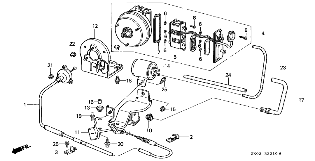 Honda 17880-P1E-A01 Wire, Actuator