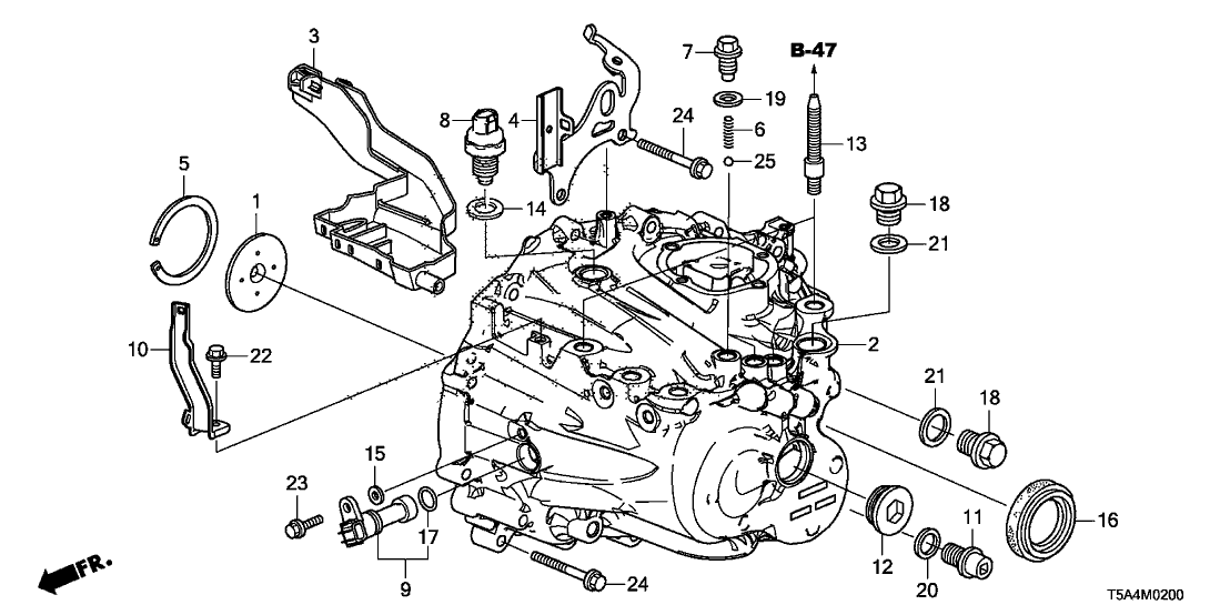 Honda 21200-RF8-000 Case, Transmission