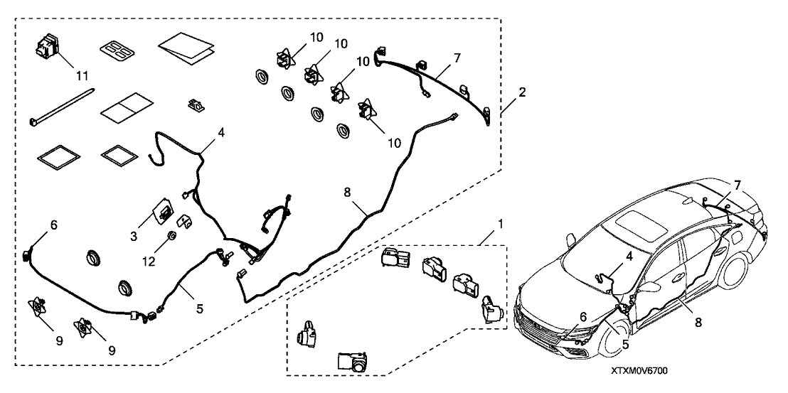 Honda 08V67-TXM-10031 SUBHARNESS