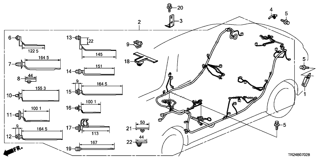 Honda 32107-TR2-A20 Wire Harness, Floor