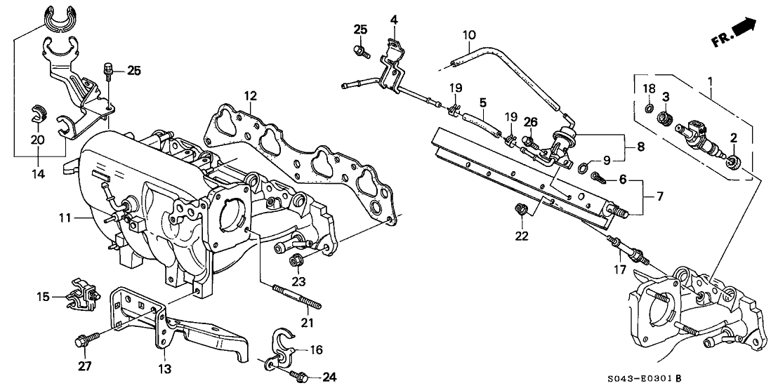 Honda 16748-P2K-J00 Tube, Pressure Regulator