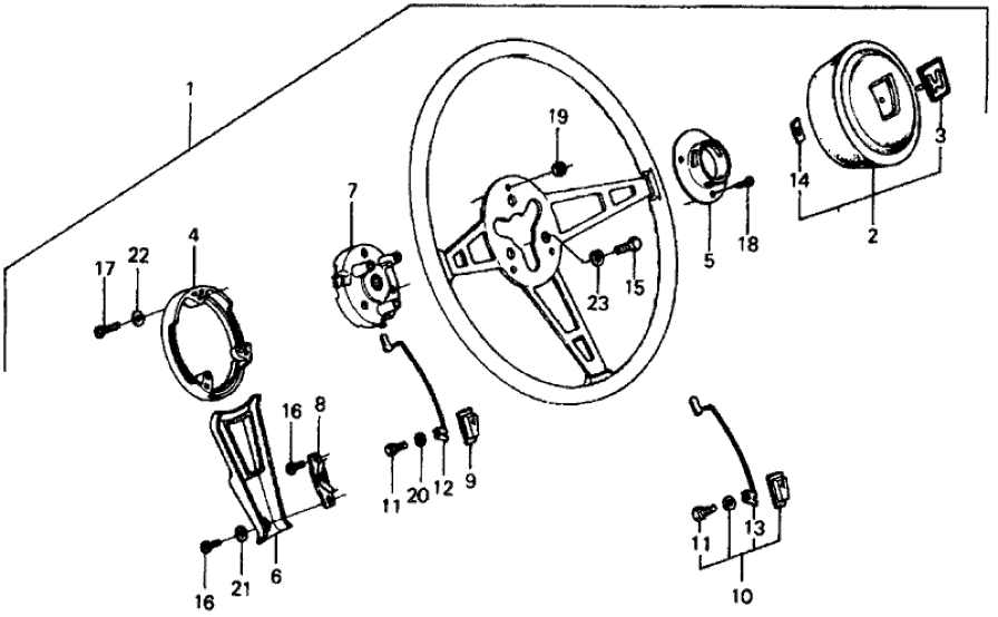 Honda 53133-659-004 Retainer, Steering Pad (Lower)(Tokyo Seat)