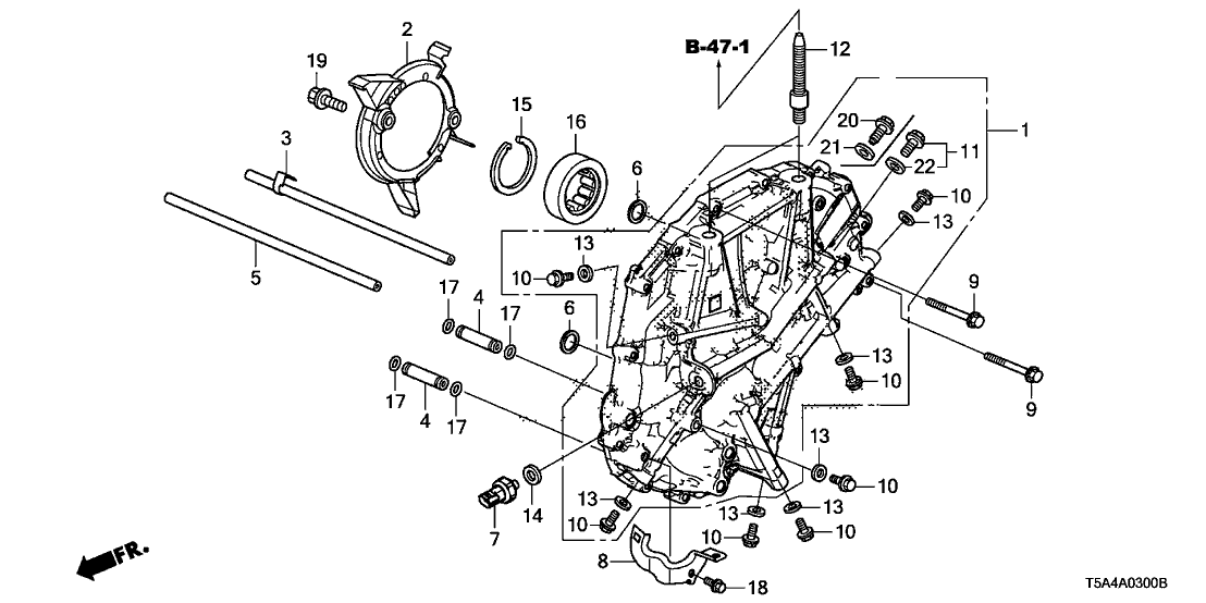 Honda 32749-5R0-J70 Stay, FR. Engine Wire Harness Transmission