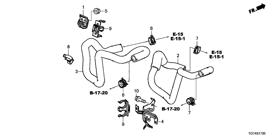 Honda 79721-TZ5-A00 Hose, Water Inlet