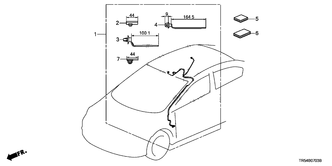 Honda 32155-TR3-C20 Wire, Interior