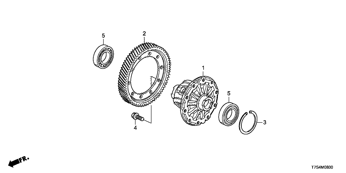 Honda 41233-54W-000 Gear, Final Driven