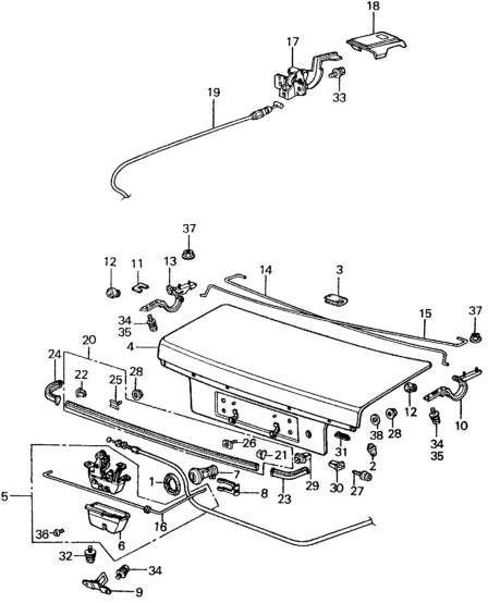 Honda 83300-SA8-013 Lock Assembly, Tailgate