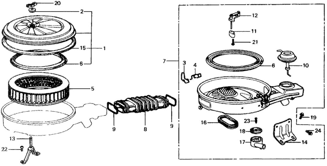 Honda 17240-657-674 Case Assy., Cleaner