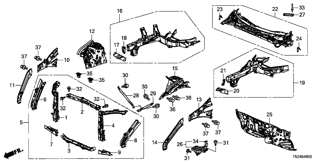 Honda 61500-TG7-A10ZZ Dashboard (Lower)