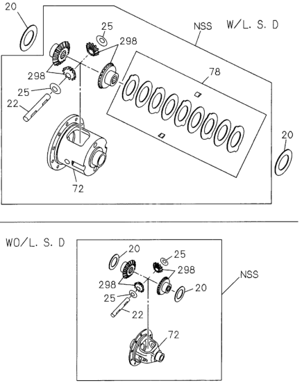 Honda 8-97084-431-0 Gear Kit, RR. Differential Axle