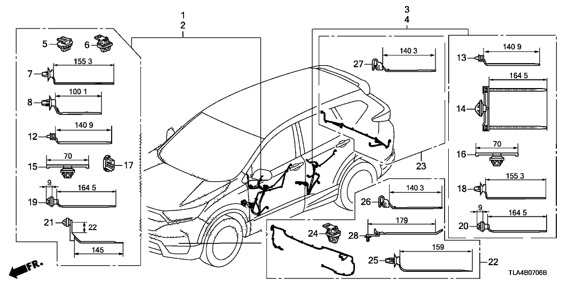 Honda 32751-TNY-A20 WIRE HARNESS, DRIVER DOOR