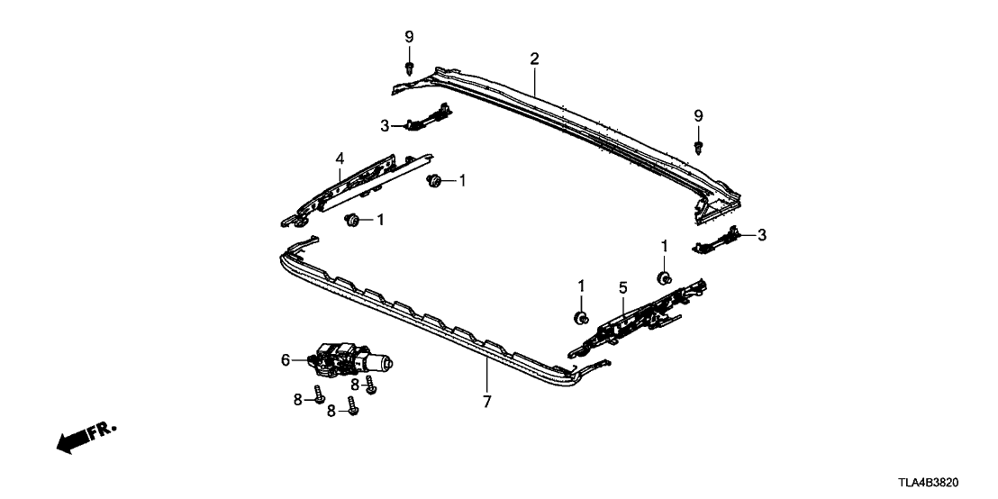 Honda 70305-TLY-H01 LINK ASSY., L. SUNROOF