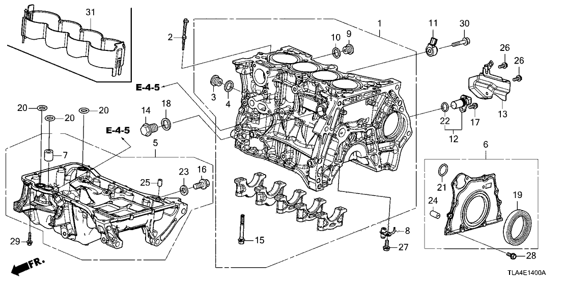 Honda 11104-6A0-A00 Spacer, Cooling Control