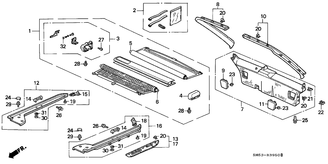 Honda 84435-SM5-A00ZB Garnish, R. Tailgate Side *NH91L* (LOFTY GRAY)