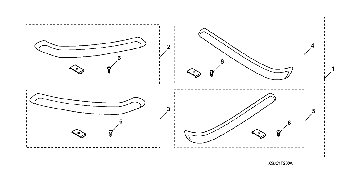 Honda 08F23-SJC-1A0R3 Bumper Trim R, RR