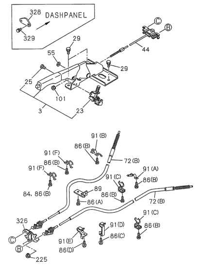 Honda 8-97123-297-0 Clip, L. Park Brake Cable