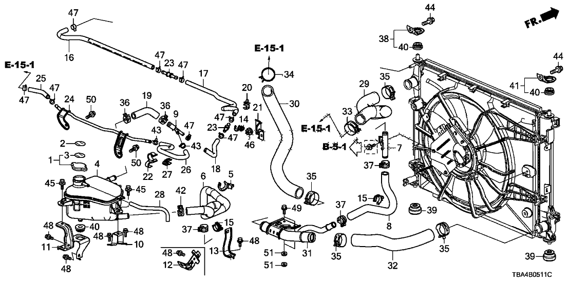 Honda 19127-5BA-A01 Clamp,Expansion T