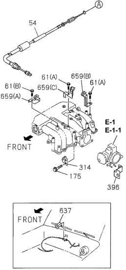 Honda 8-97138-491-1 Clip, Accelerator Control Cable