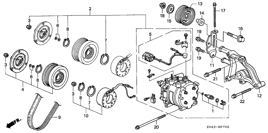 Honda 38930-P0G-A00 Bracket, Compressor