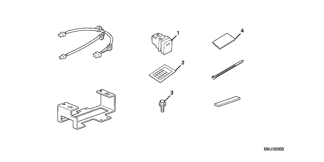 Honda 08B39-SHJ-100 Attachment Kit, Subwoofer