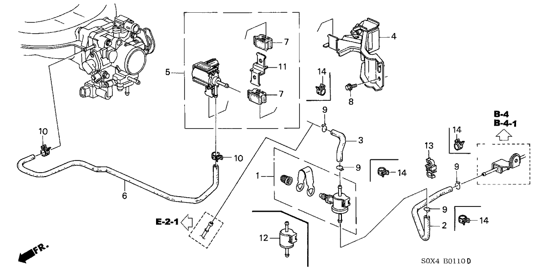 Honda 36165-P8F-A00 Tube, Purge