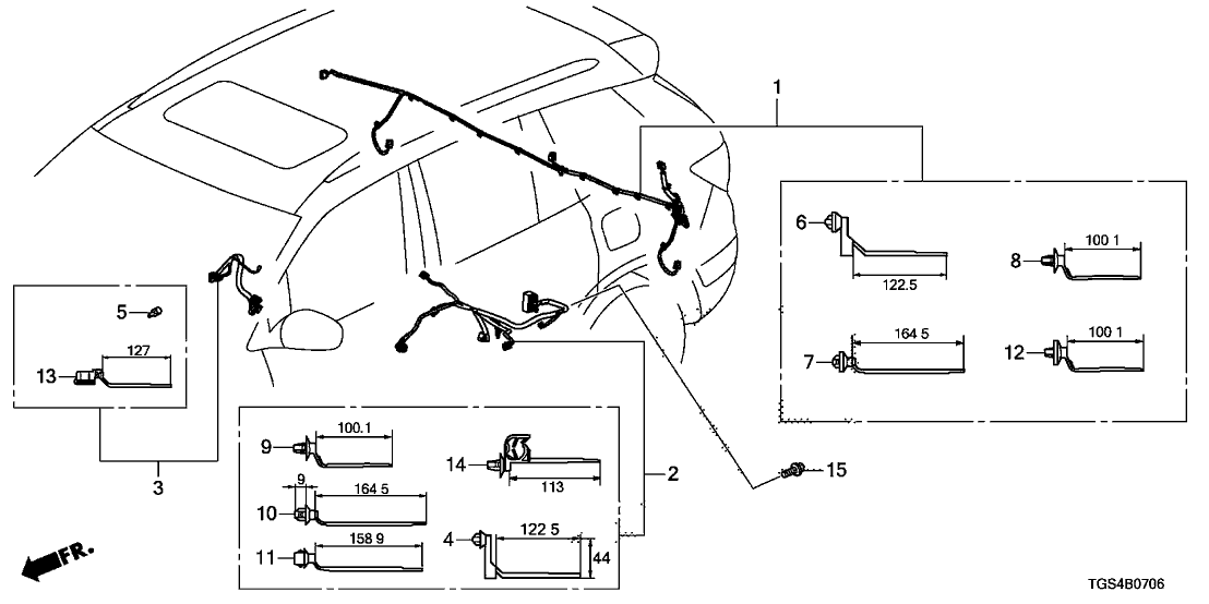 Honda 32108-TGS-A70 WIRE HARN, RR.