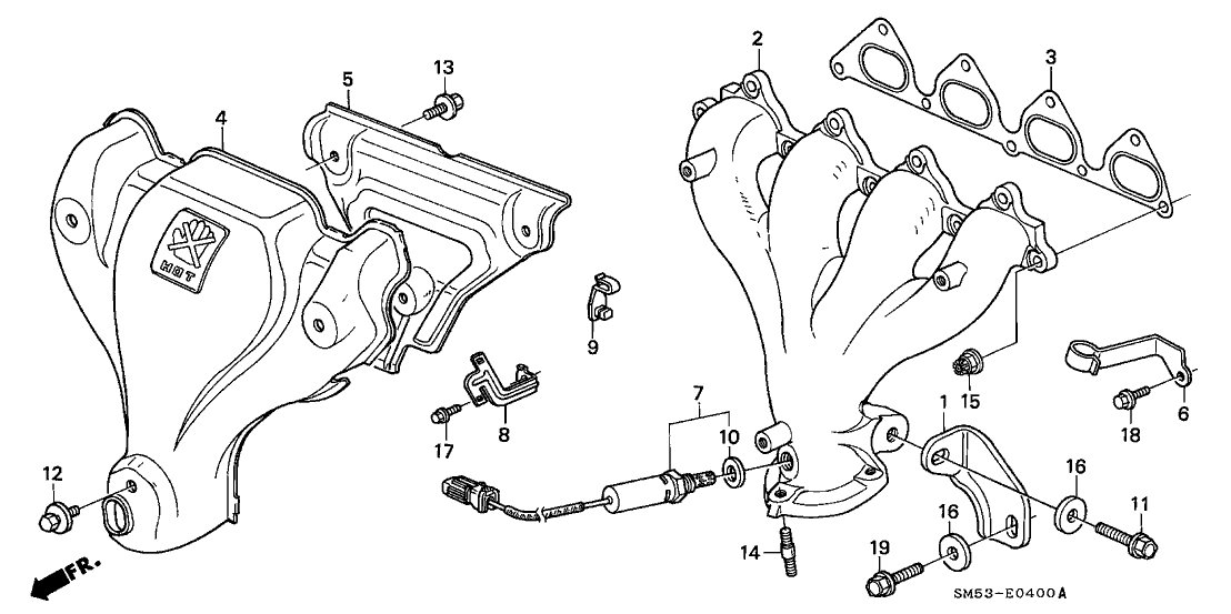 Honda 32747-PT0-010 Clamp G, Engine Wire Harness