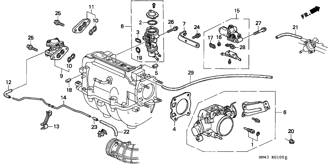 Honda 17349-PT2-000 Pipe, Air Boost Valve