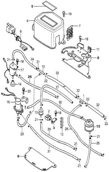 36022-689-661 Honda Control Box Label