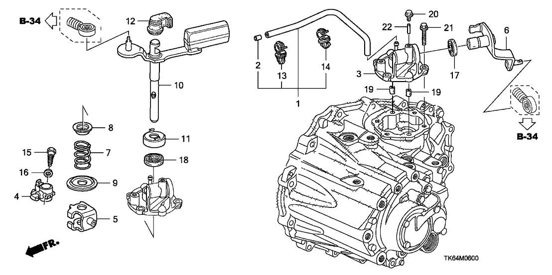 Honda 21500-RF0-000 Cover, Shift Arm