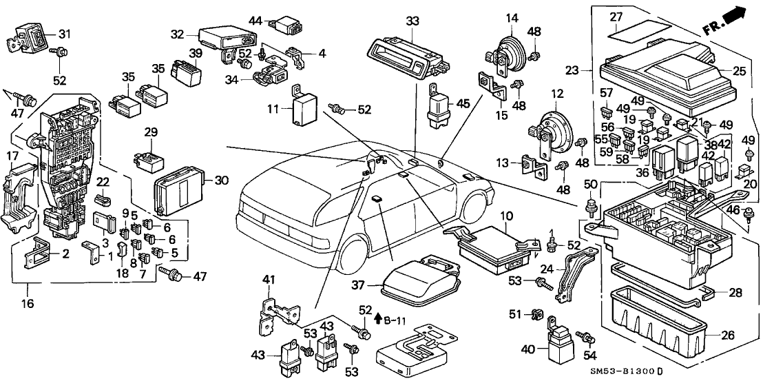 Honda 38250-SM5-A12 Box Assembly, Relay