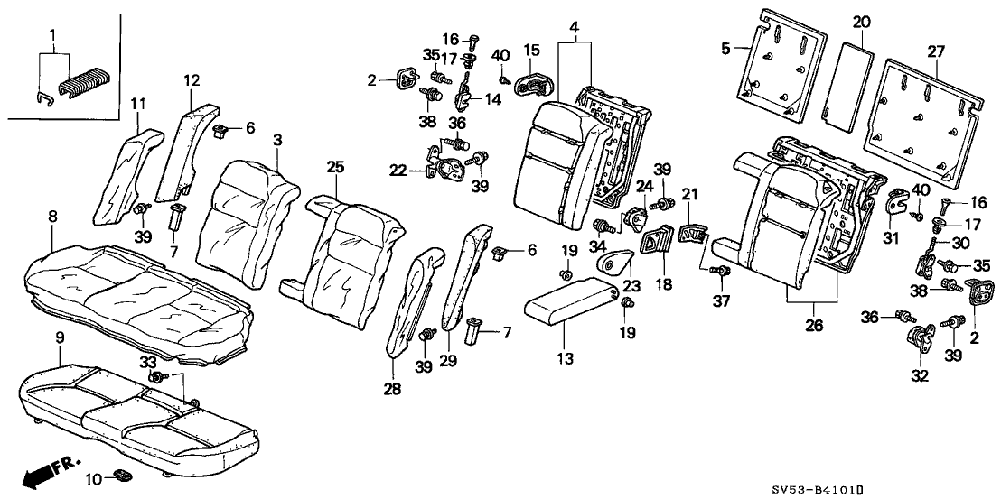Honda 82620-SV5-A01 Lock Assy., RR. Seat