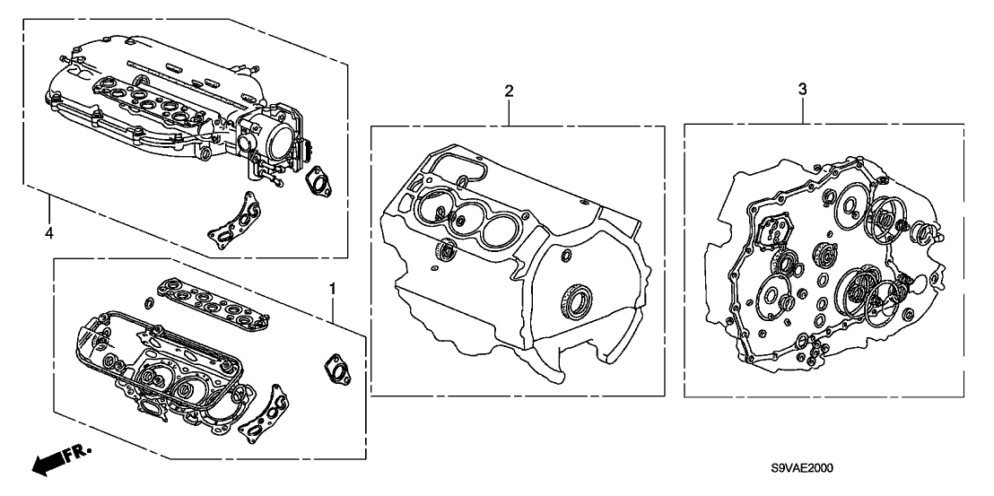 Honda 06111-RDV-010 Gasket Kit, Cylinder Block