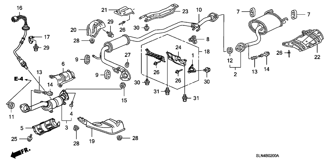 Honda 74608-SLN-A00 Stiffener, Floor Tunnel Crossmember