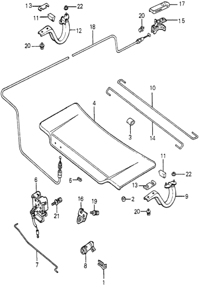 Honda 85525-692-000 Cable, Trunk Opener