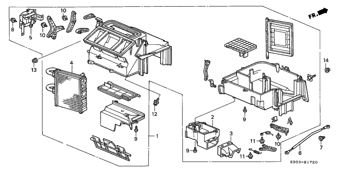 Honda 79100-S30-A01 Heater Unit