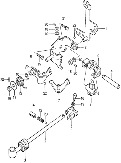 Honda 24440-689-000 Guide, Gearshift Shaft