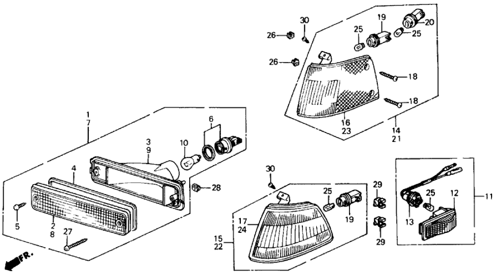 Honda 33351-SH4-A11 Lens, L.