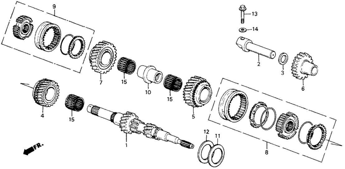 Honda 23626-PG1-315 Sleeve Set, Synchronizer (5)