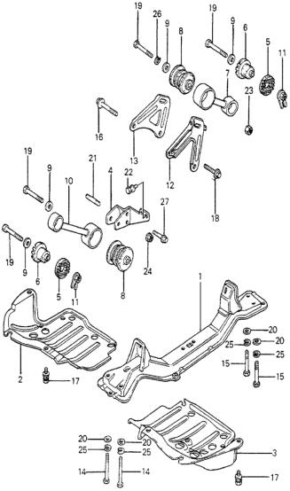 Honda 50842-693-000 Bracket, R. Torque Rod